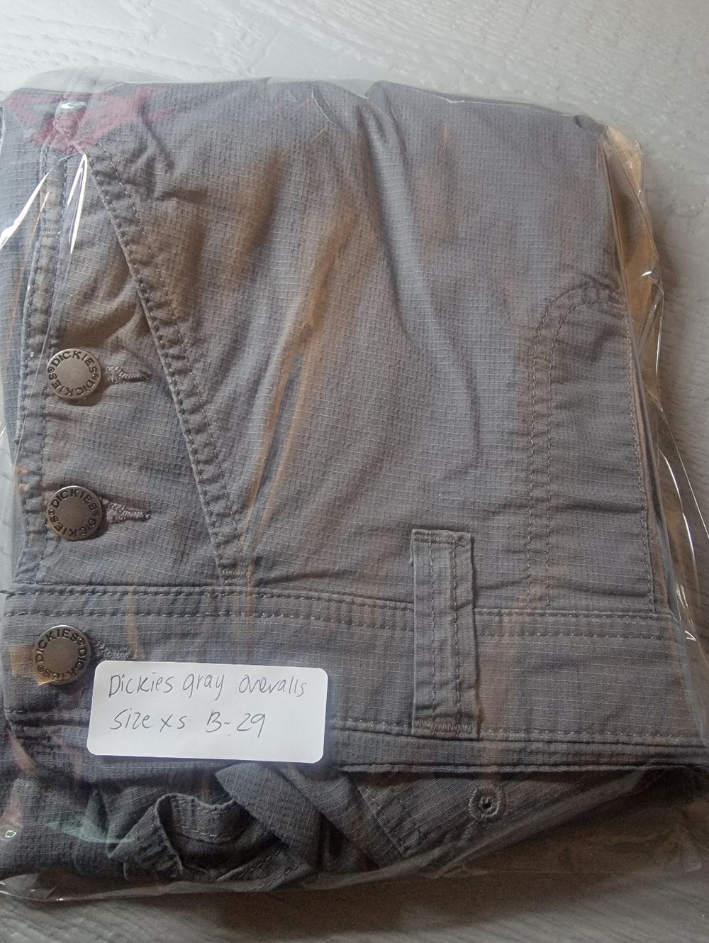 Dickies Women Gray Temp-iQ Cooling Work Bibs - Picture 4 of 4